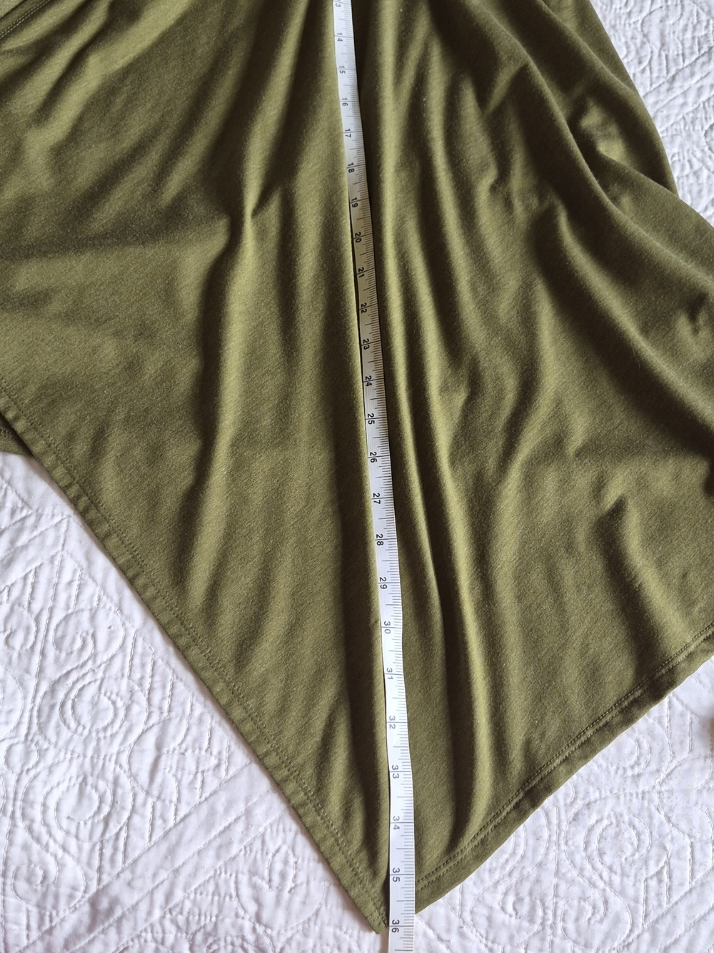 Olivia Sky Olive Green Draped Open-Front Vest - Picture 6 of 10